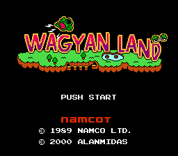 Wagyan Land Title Screen
